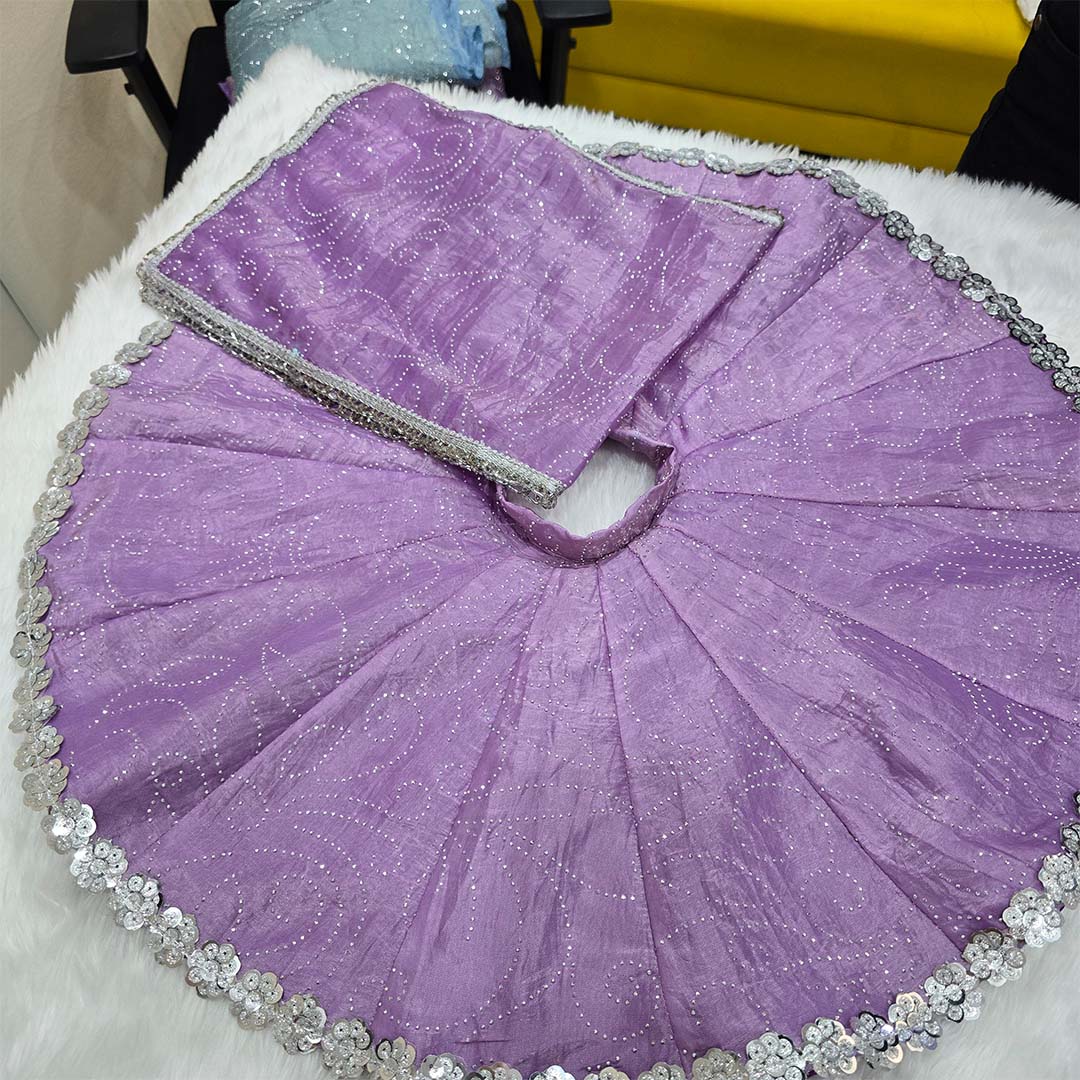 Lavender Colour RK Poshak (16 kali lehenga)