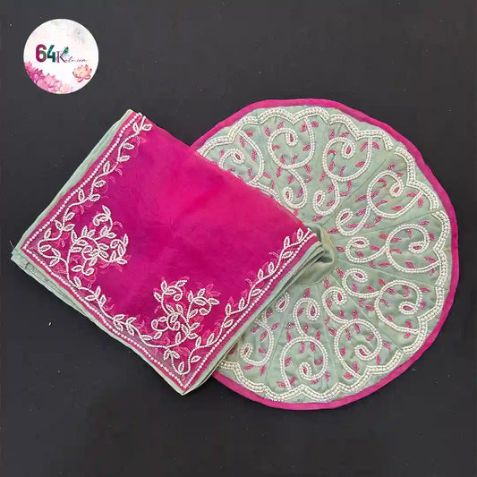 Heavy Hand Embroidery Fresh and Wild Poshak