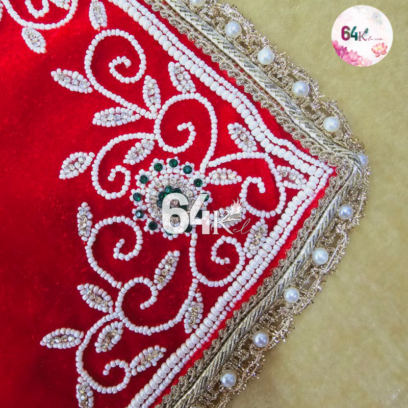 Handmade Red Velvet Shawl