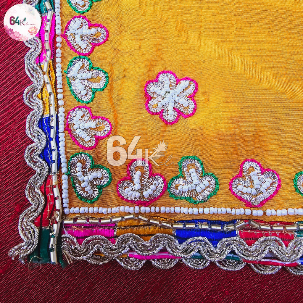 Mata Rani Yellow Poshak