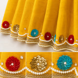 Yellow Cotton Poshak For Thakur ji or Radha Rani