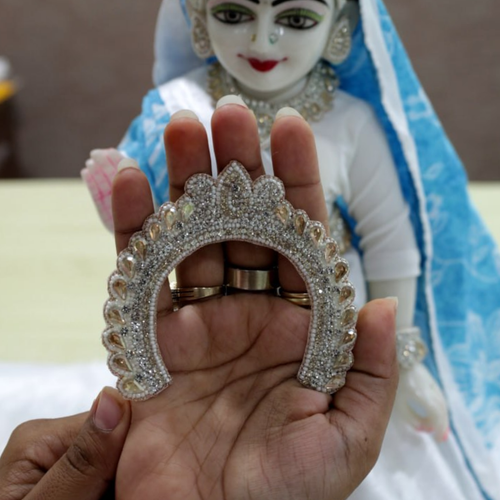 Silver White Stone Chandrika