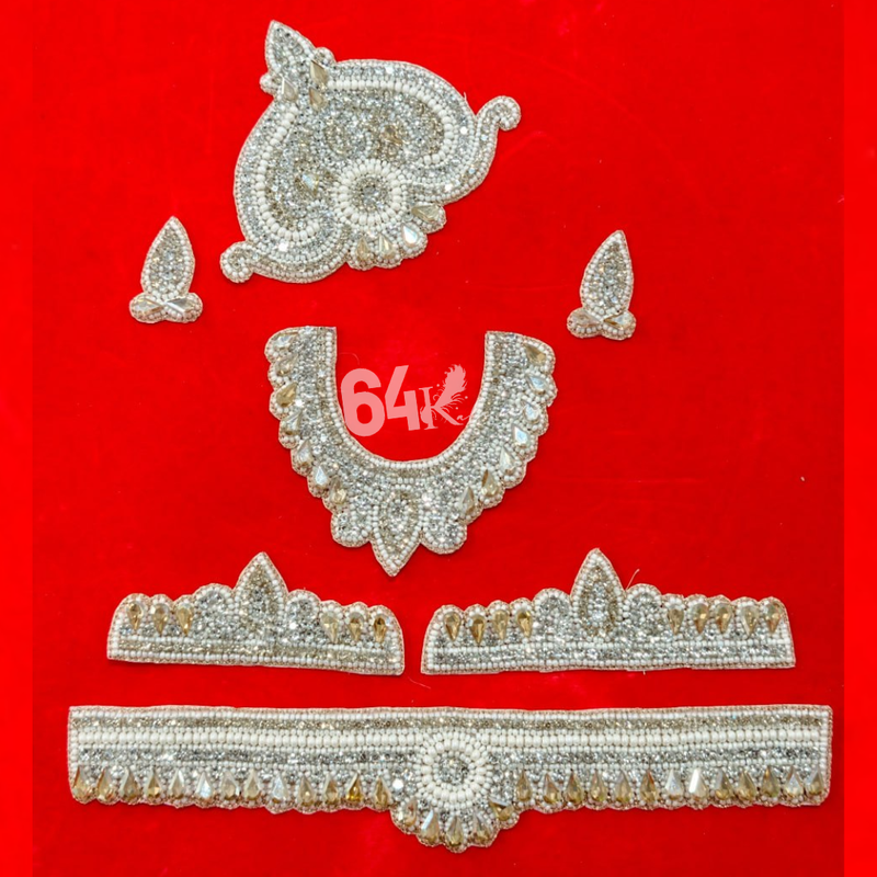 Pearl & Stone Jewellery Set For Krishna ji
