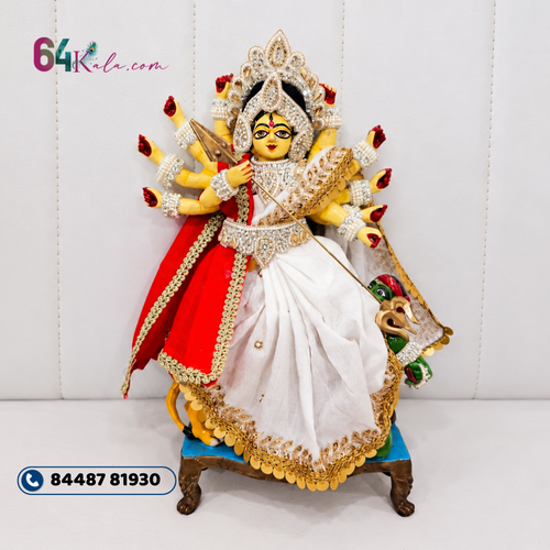 Durga Mata Saree with Jewellery set