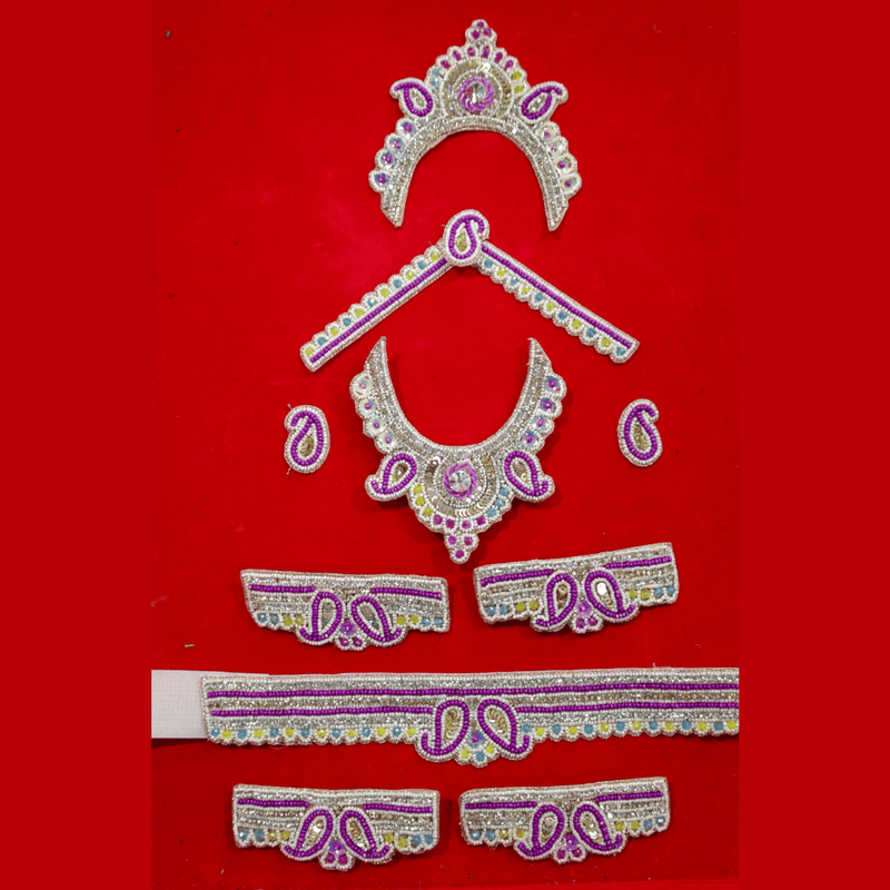 Multicolour Stone Jewellery Set For Radha Rani