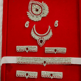 Red Stone Jewellery Set for Krishna ji