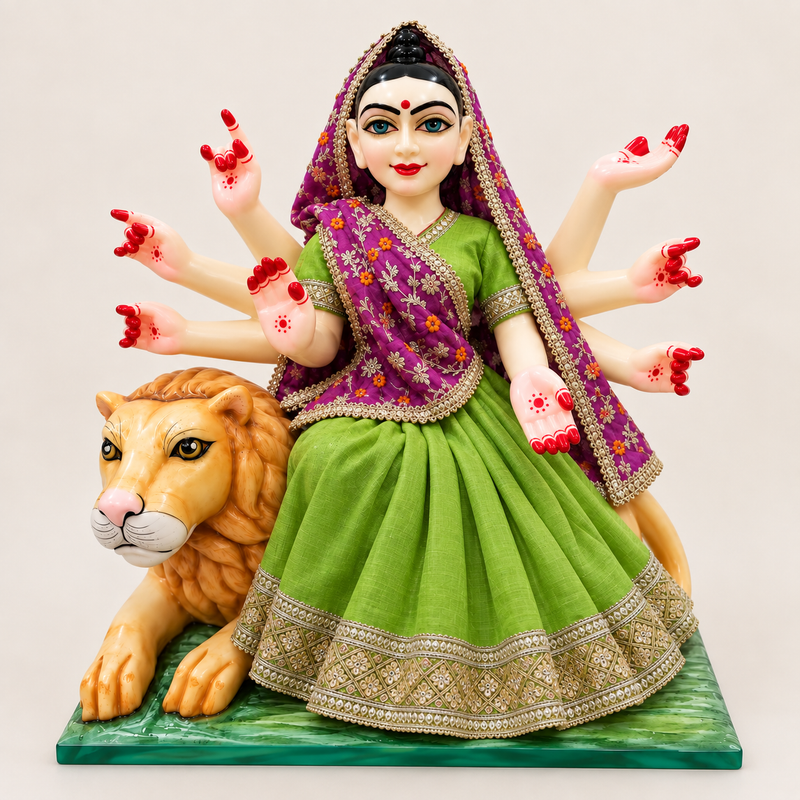 Mata Rani Cotton Green Poshak