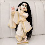 Off White Radha Rani Saree with Thakur Ji Dhoti & Patka