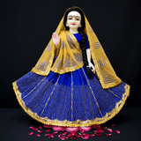 Heavy Hand Embroidered Blue Poshak for Thakur Ji & Radha Rani