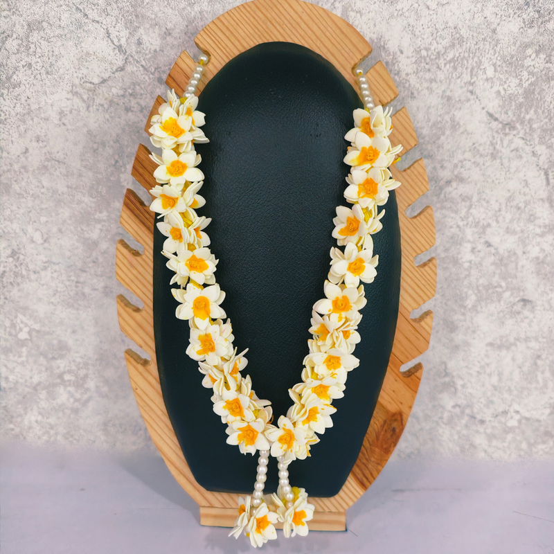 White & Yellow Flower Garland