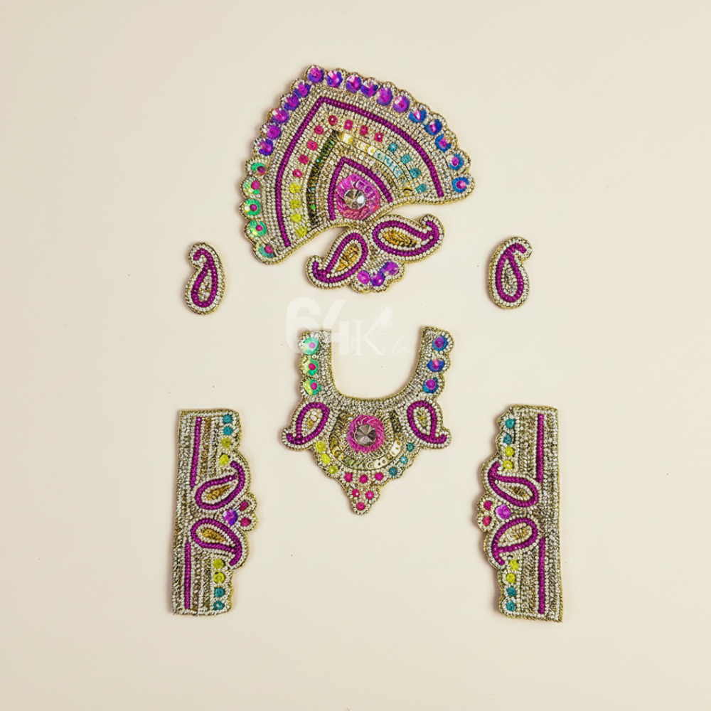 Multicolour Stone Jewellery Set For Thakur ji