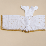 White Embroidered Radha Rani Saree