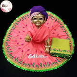 Heavy Hand Embroidered Pink Poshak for Laddu Gopal Ji