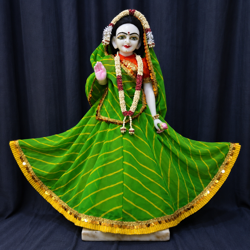 Light Green Radha Krishna Poshak