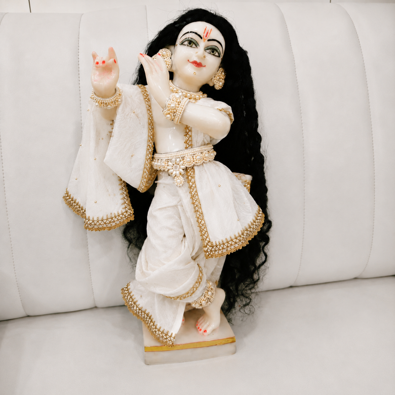 Pure White Radha Rani Saree