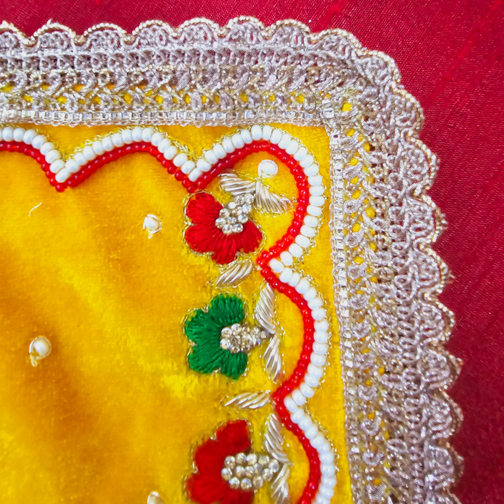 Yellow Shawl for All Deities (Velvet)