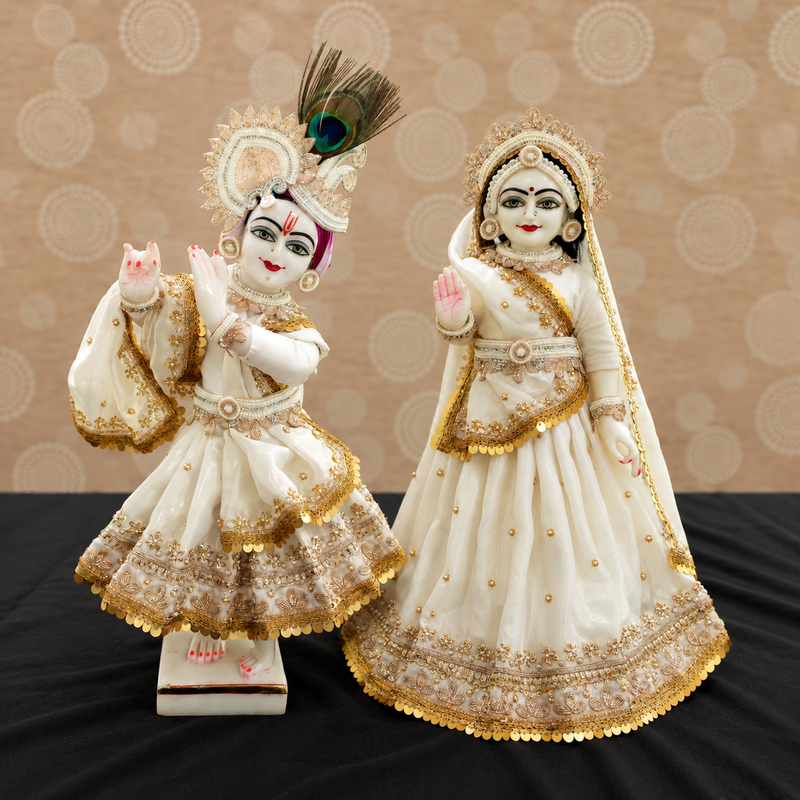 White Poshak For Thakur ji or Radha Rani