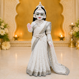 White Radha Rani Saree with Thakur Ji Dhoti & Patka