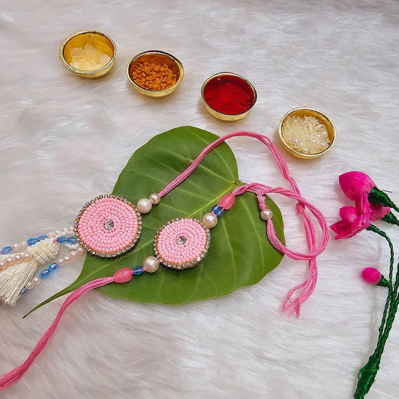 Charming Pink Rakhi Set
