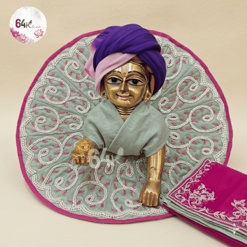 Heavy Hand Embroidery Laddu Gopal ji Fresh and Wild Poshak