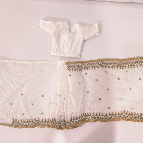 Pure White Radha Rani Saree