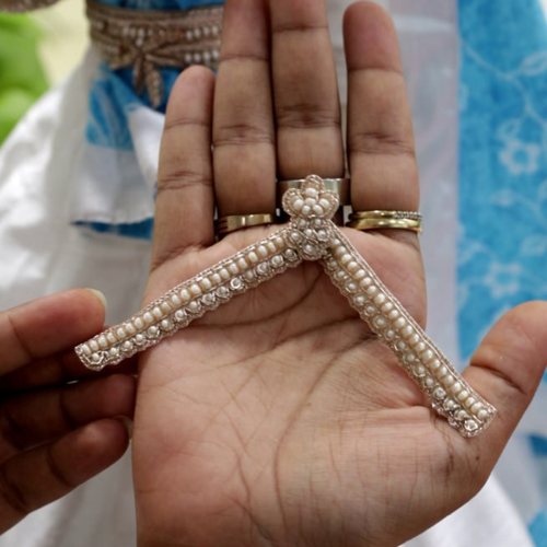 Rose Gold Mathapatti for Radha Rani