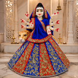 Mata Rani Red & Blue Poshak