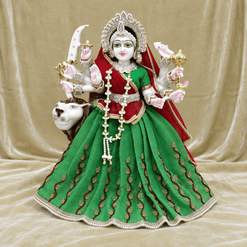 Dark Green Mata Rani Poshak