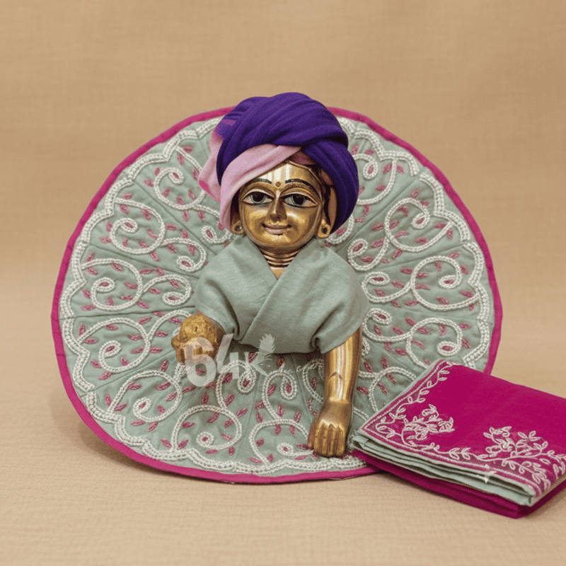 Heavy Hand Embroidery Laddu Gopal ji Fresh and Wild Poshak