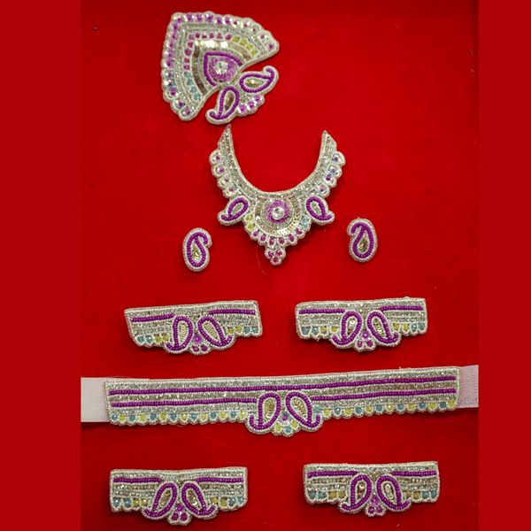Multicolour Stone Jewellery Set For Thakur ji