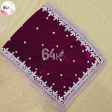 handmade wine velvet shawl