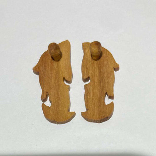 Pure Sandalwood Matsya Charan Paduka