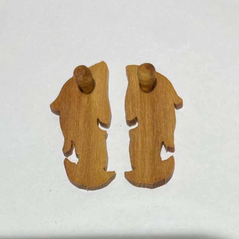 Pure Sandalwood Matsya Charan Paduka