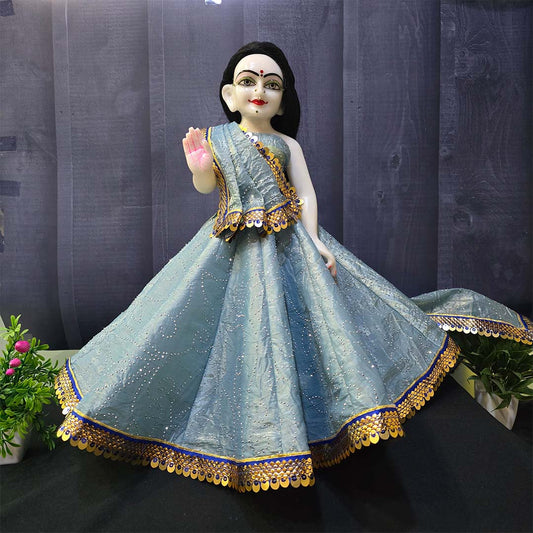 Light Blue RK Poshak (16 kali lehenga)