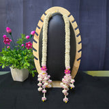 64kala Handmade Vasuki White Pink Flower Garlands