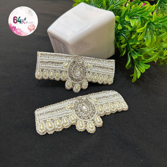 White Stone Payal Pair