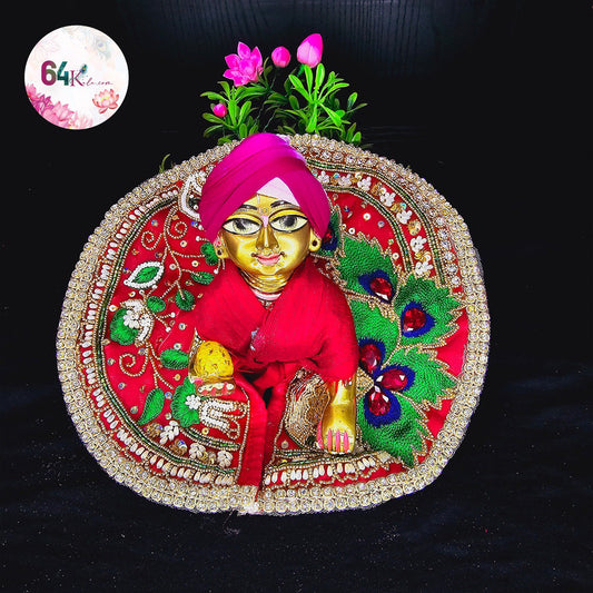 Handcrafted Red Peacock Poshak