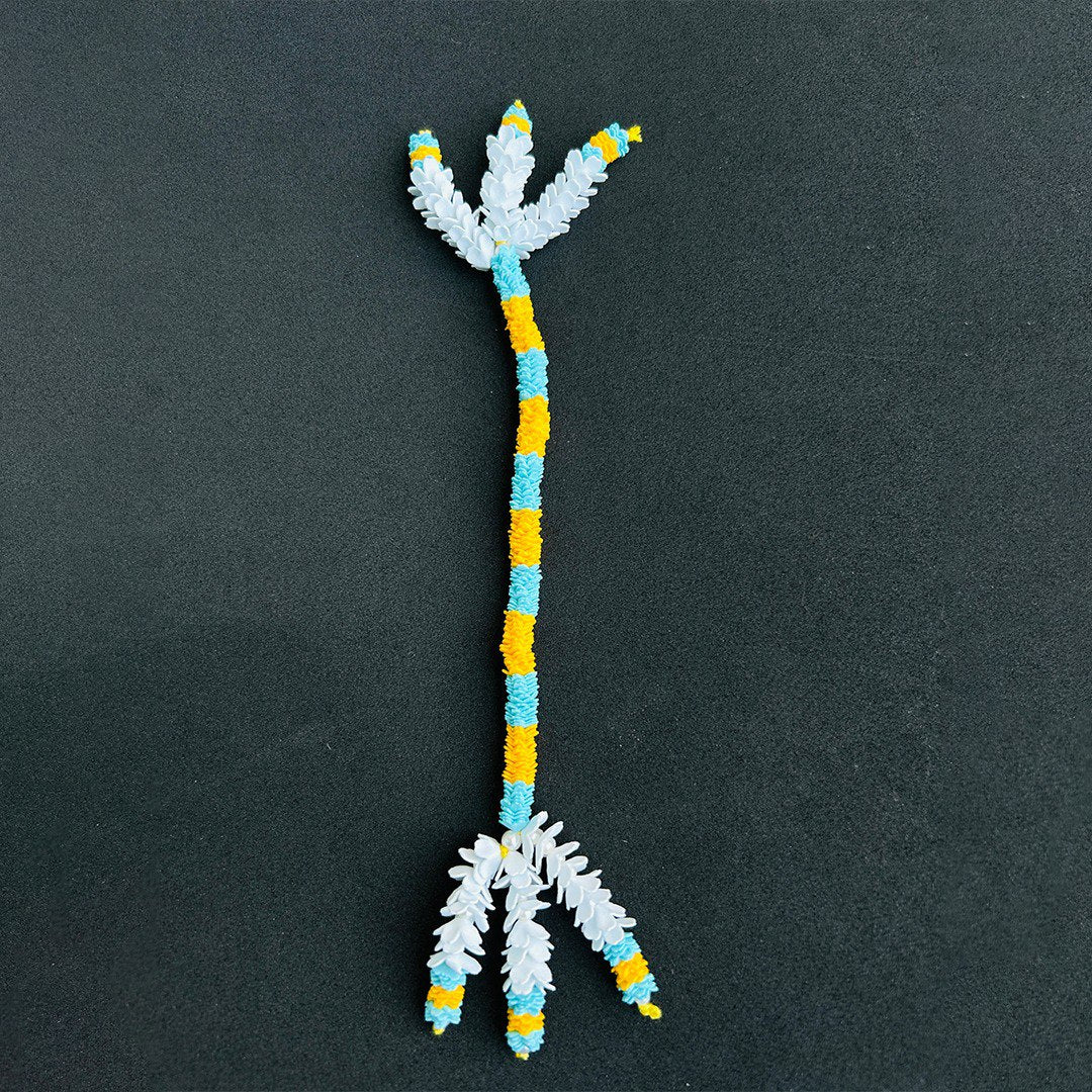 Sky-Blue Yellow Chandrika Garland