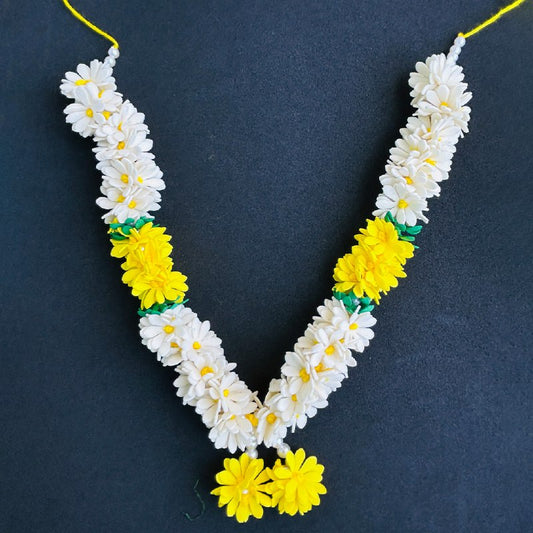 White Yellow Green  Flower Garlands