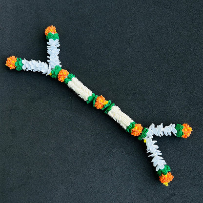 White Green Orange Chandrika Garland