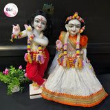 Multicolor Flower Jewelry Set for Radha Krishna