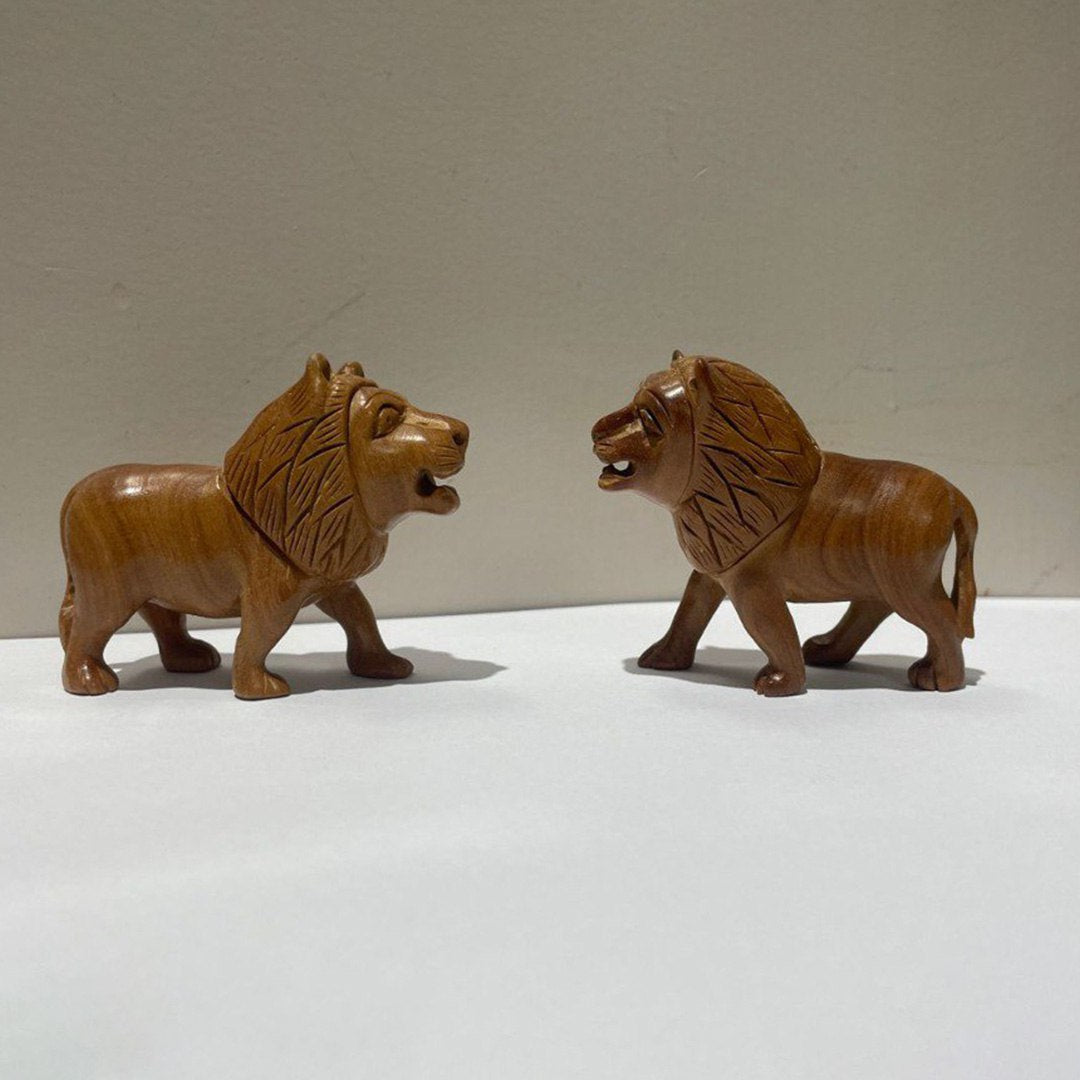 Pure Sandalwood Lion Set