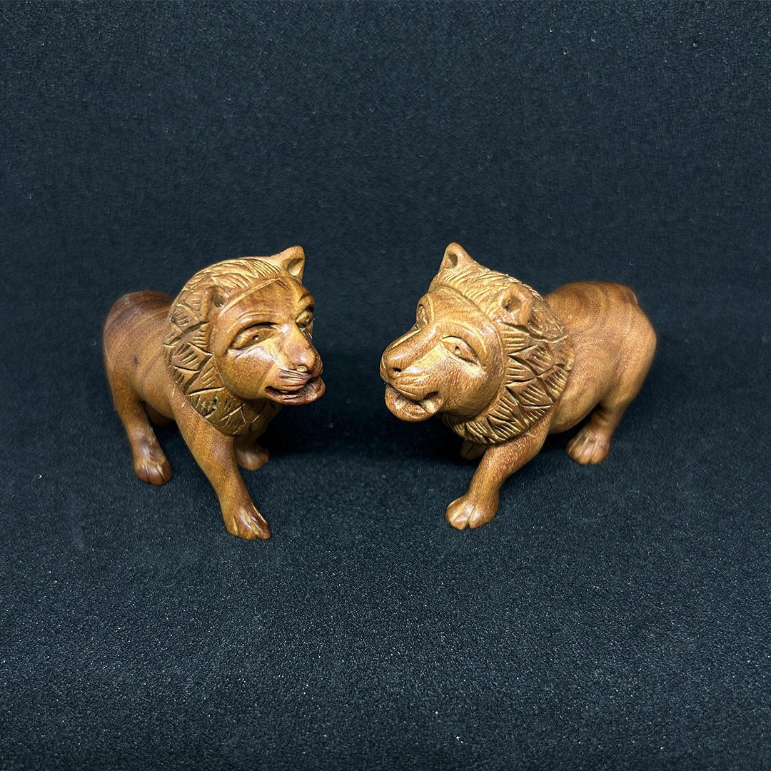 Pure Sandalwood Lion Set