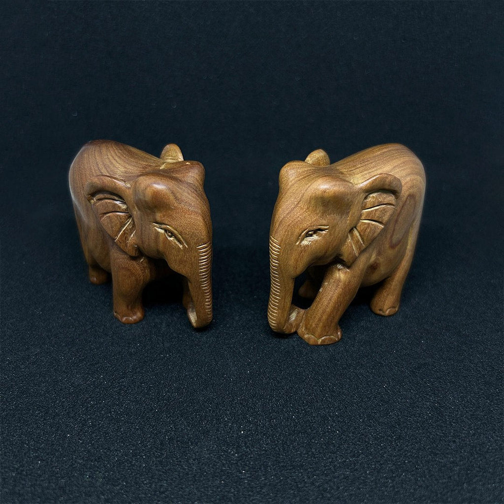 Pure Sandalwood Elephant Set
