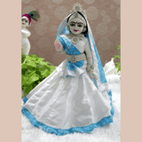 White Stone Jewellery Set For Radha Rani