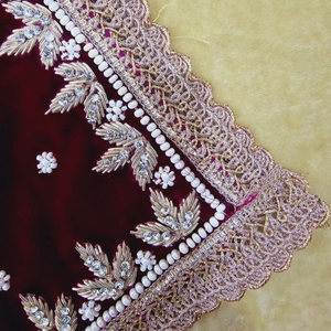wine velvet shawl from 64kala