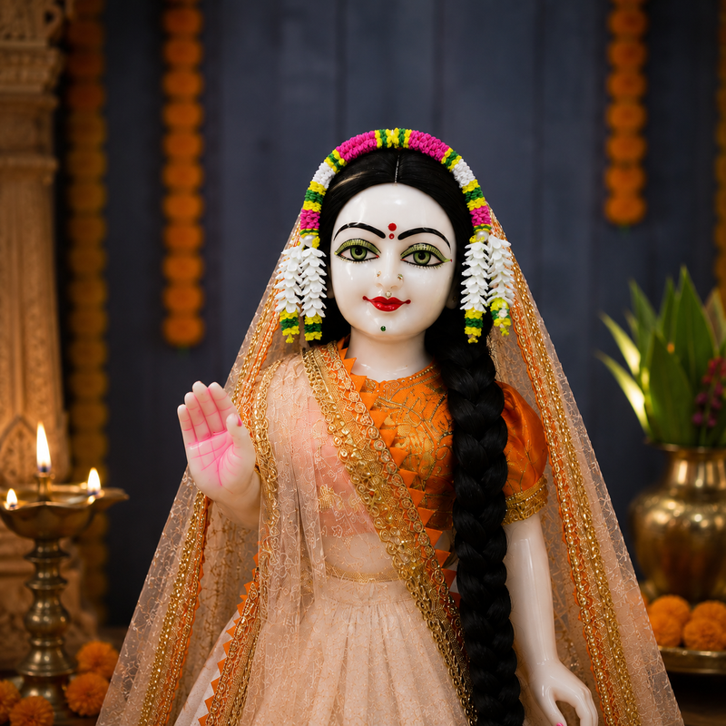 Pink White Green Yellow Chandrika