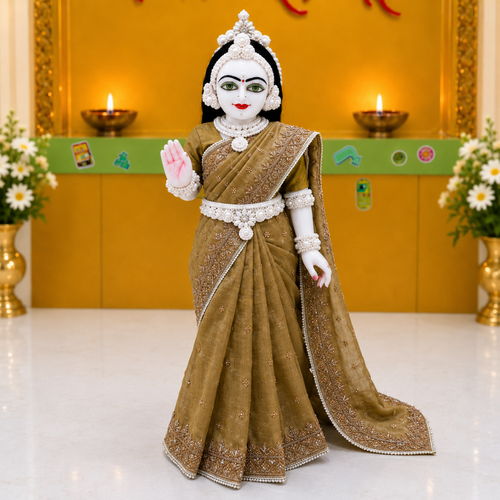 Olive Green Radha Rani Saree