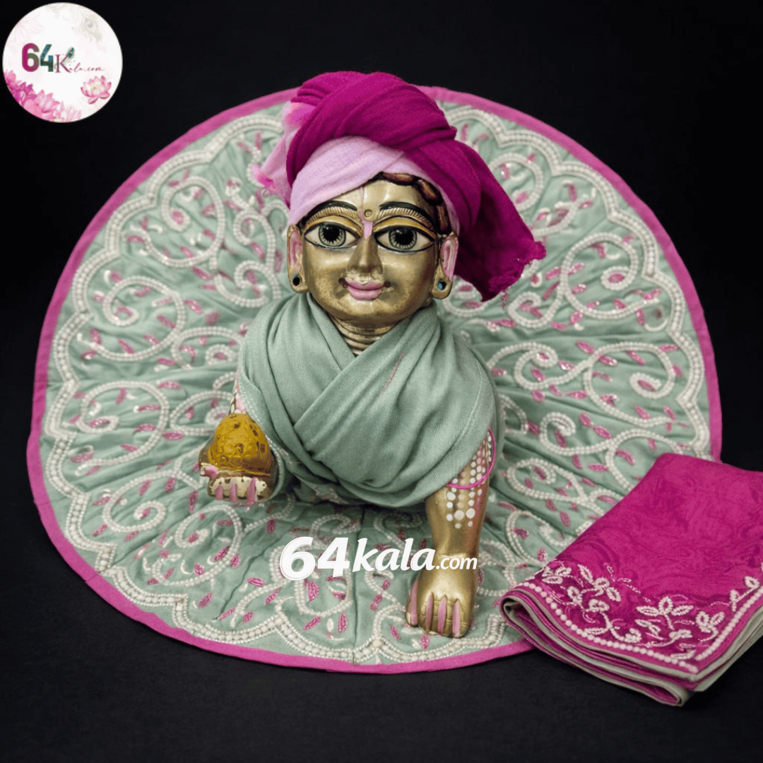 Handmade Heavy Embroidery Laddu Gopal Ji Poshak