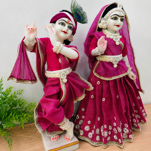 Pink Cotton Poshak For Thakur ji or Radha Rani